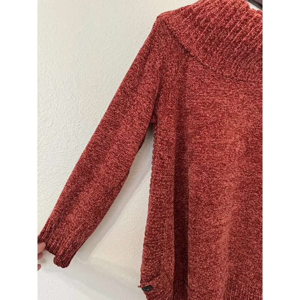 Soft Surroundings Cowl Neck Knit‎ Sweater Button Accents Size Medium